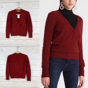 Wrap-Front Pullover Sweater in Coziest Yarn